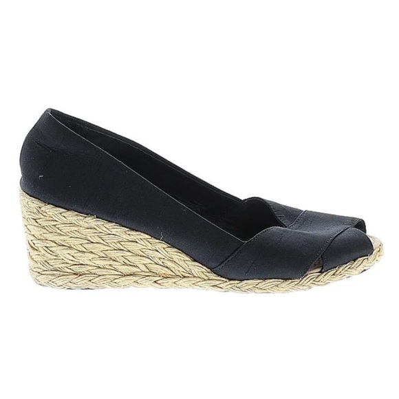 Lauren Ralph Lauren Shoes - Lauren Ralph Lauren Cecilia Black Shantung Silk Espadrille Wedge sandals